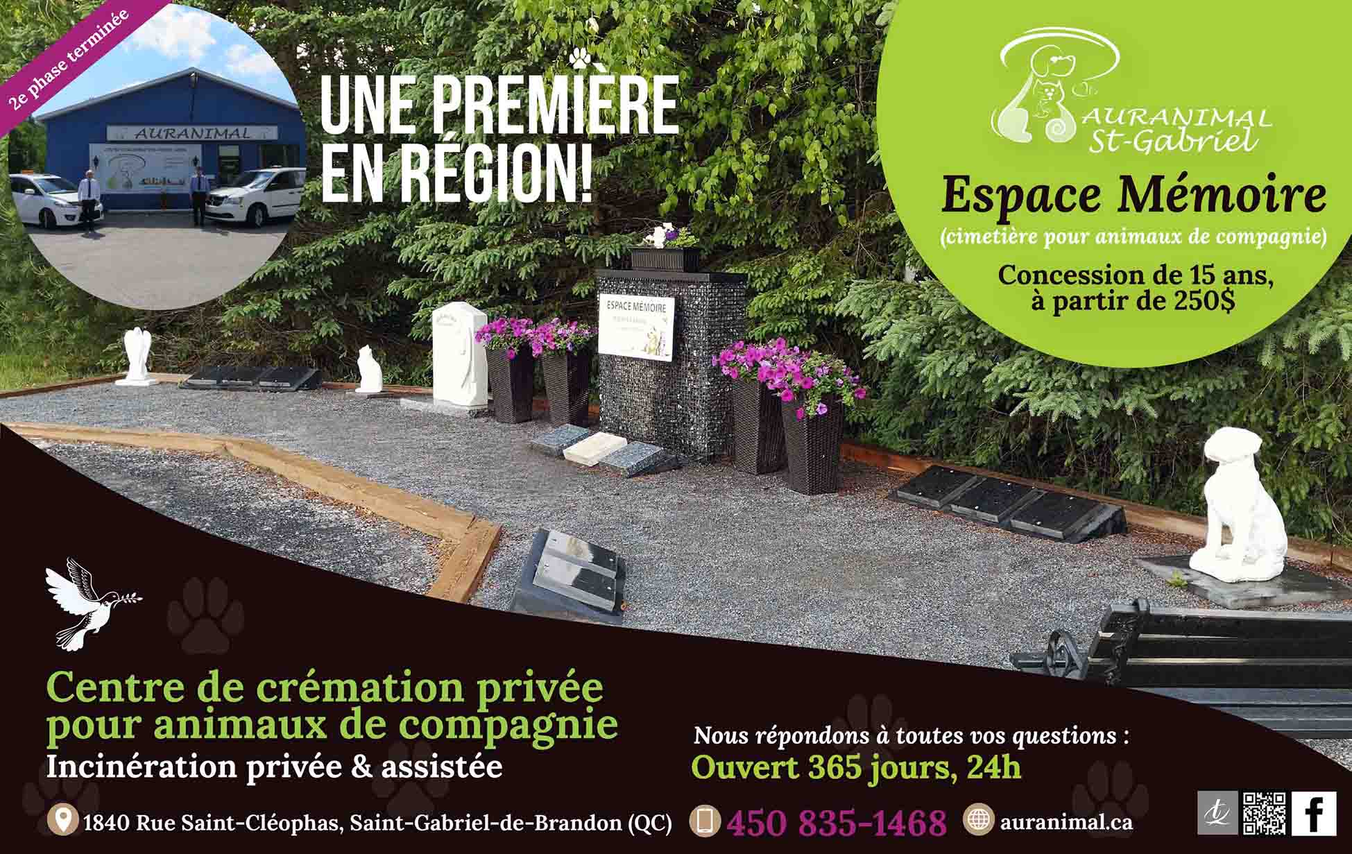 Auranimal St-Gabriel-Espace Mémoire-cimetière-juin-2021